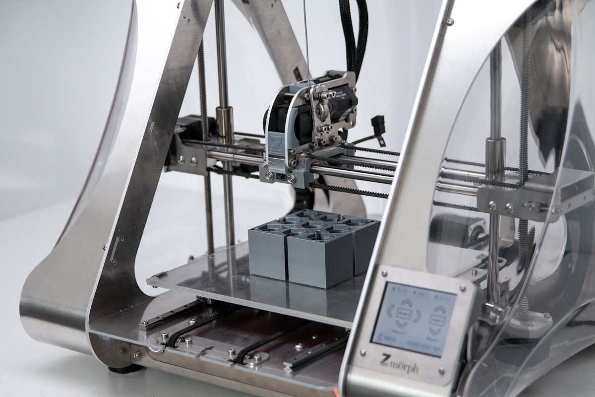 3D printer building prototype parts